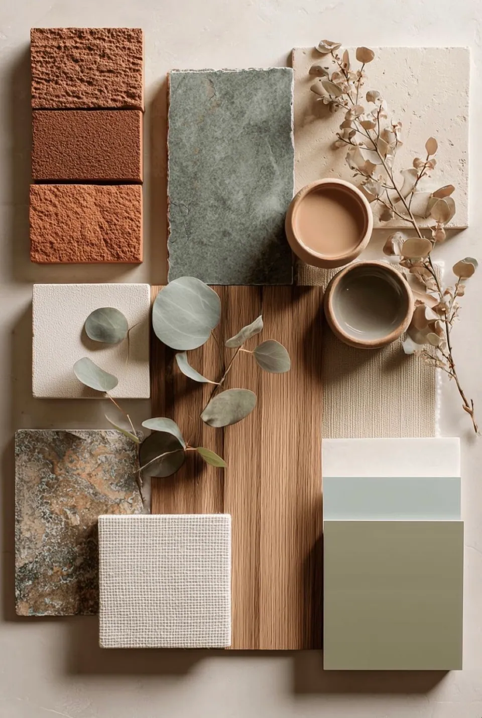 Badkamer met terracotta zellige tegels en messing kranen